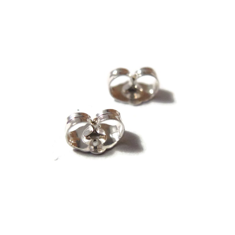 10 x 925 Sterling Silver Ear Post Butterfly Back Earring Stoppers Rose Gold