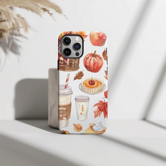Pumpkin and Fall Leaves Phone Case: Autumn Collage (Fits iPhone 11-17)