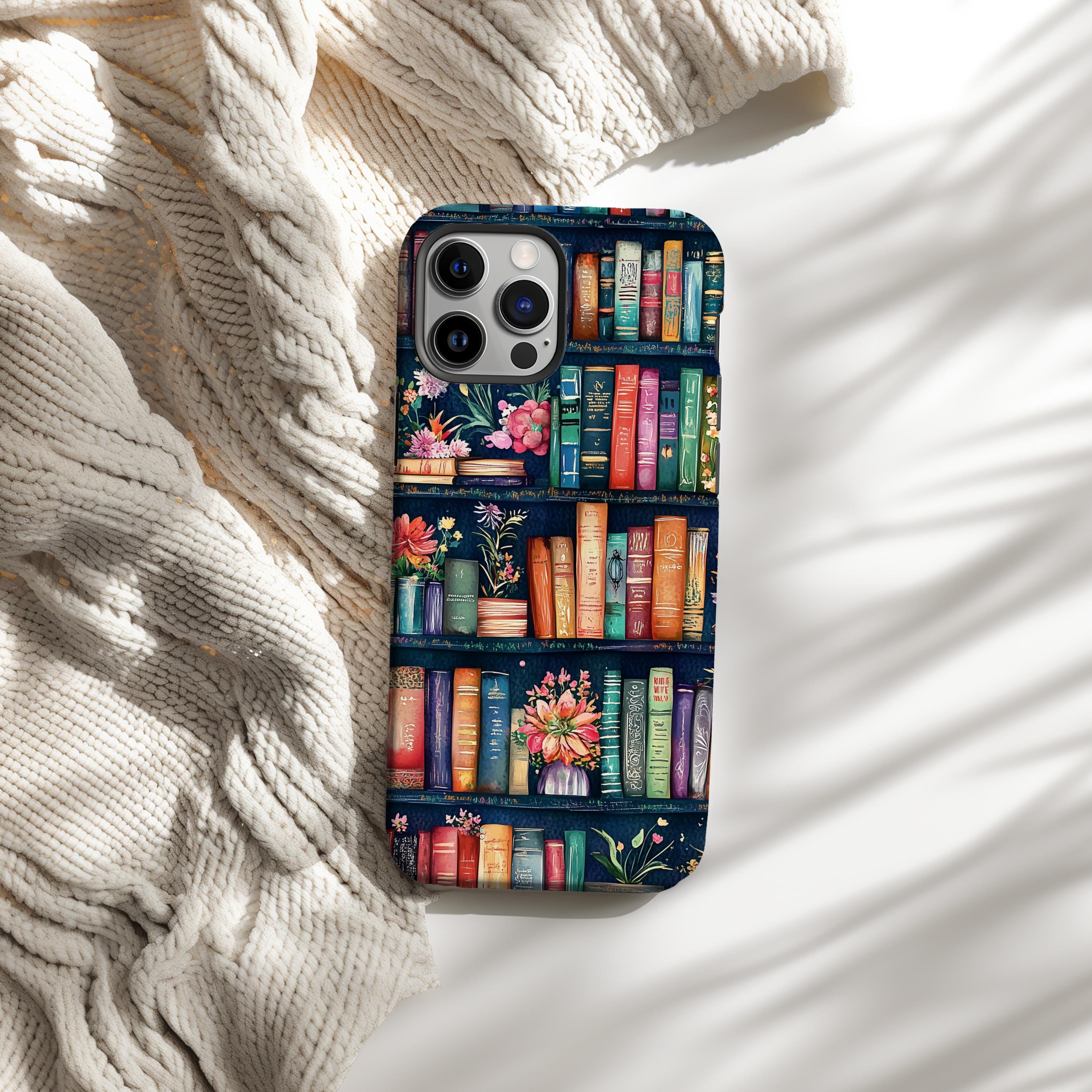 Capa de celular com estante floral vintage, presente estético estilo cottagecore, iPhone 16, 15, 14, 13, 12 Pro Max, Samsung S25, S24, S23 Ultra