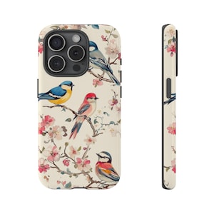 Flat-lay of the phone case showing intricate brushstroke details and pastel hues.