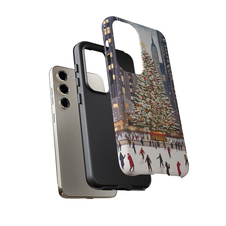 Rockefeller Center Christmas Phone Case, NYC Winter Holiday, iPhone 15 14 13 12 11 Pro Max 8