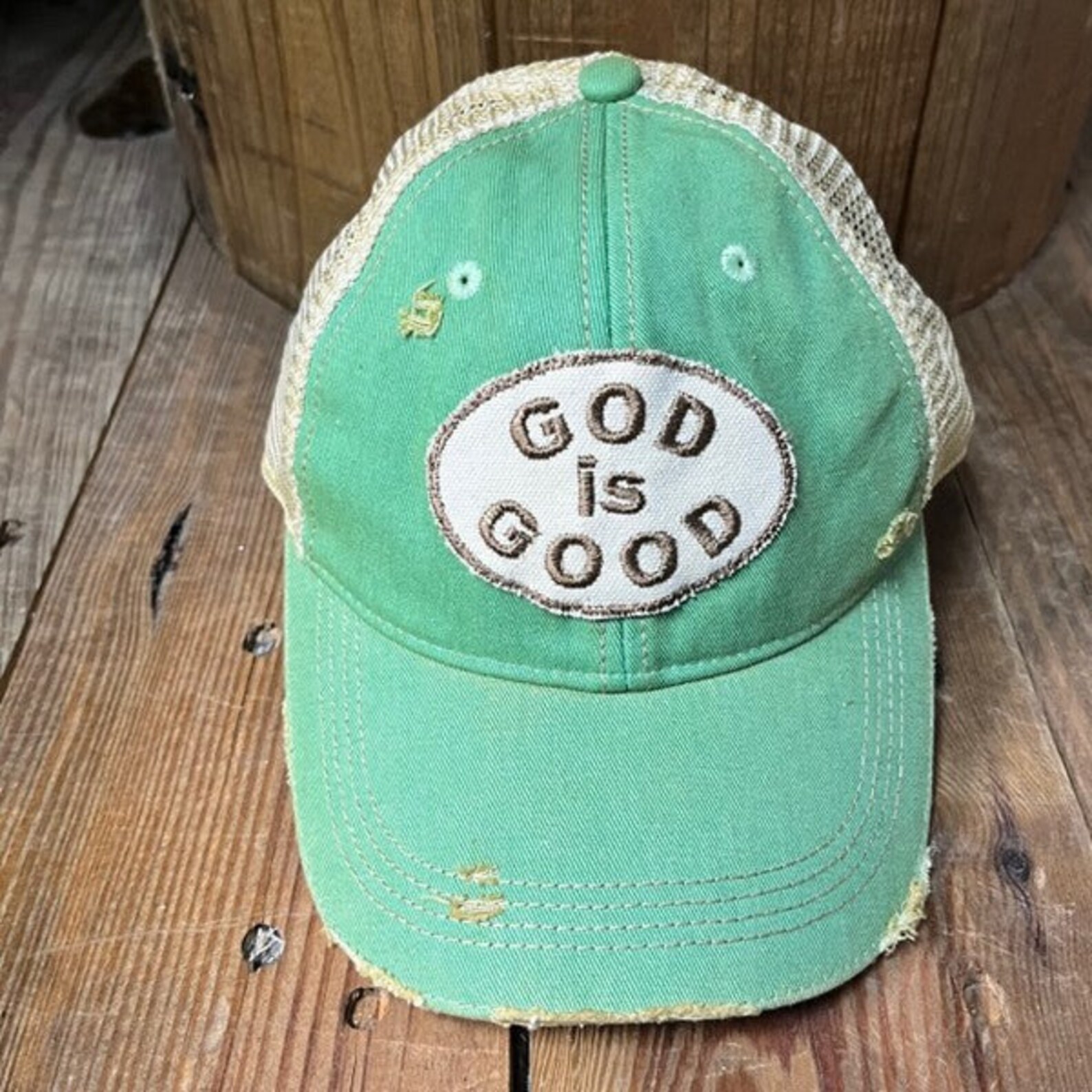 Let Go and Let God Embroidered Trucker Hat main image 1