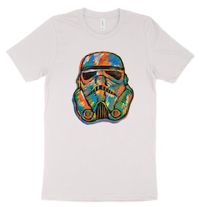 Cosmic Trooper Woodcut Handprinted T-Shirt