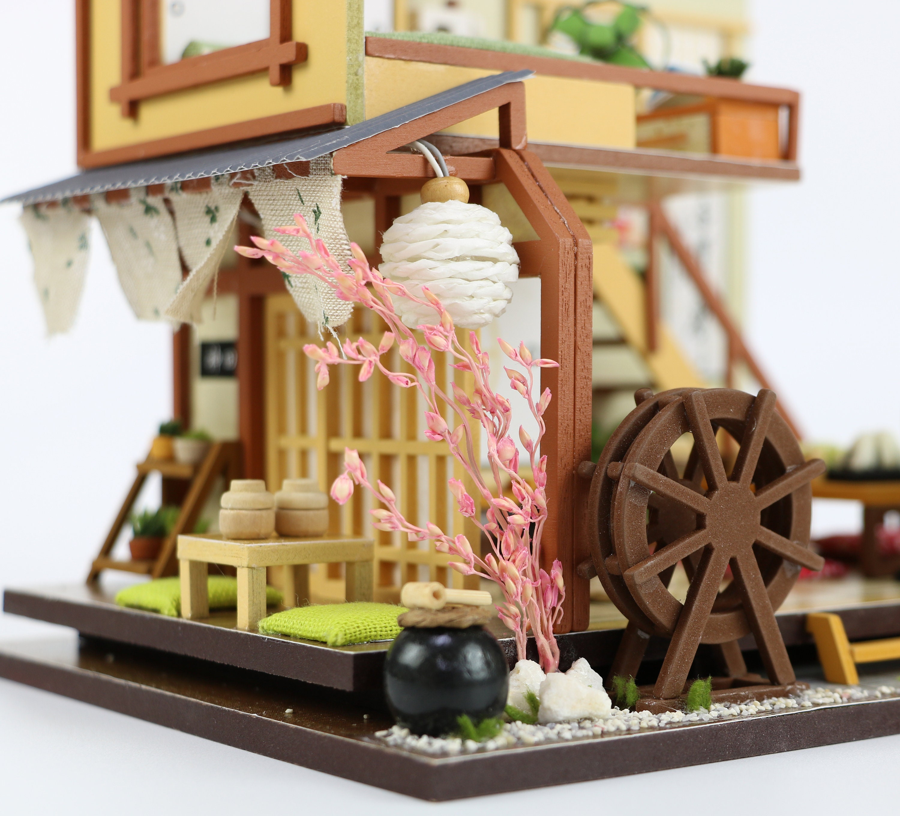 Spilay Casa delle bambole in miniatura con mobili, fai da te in