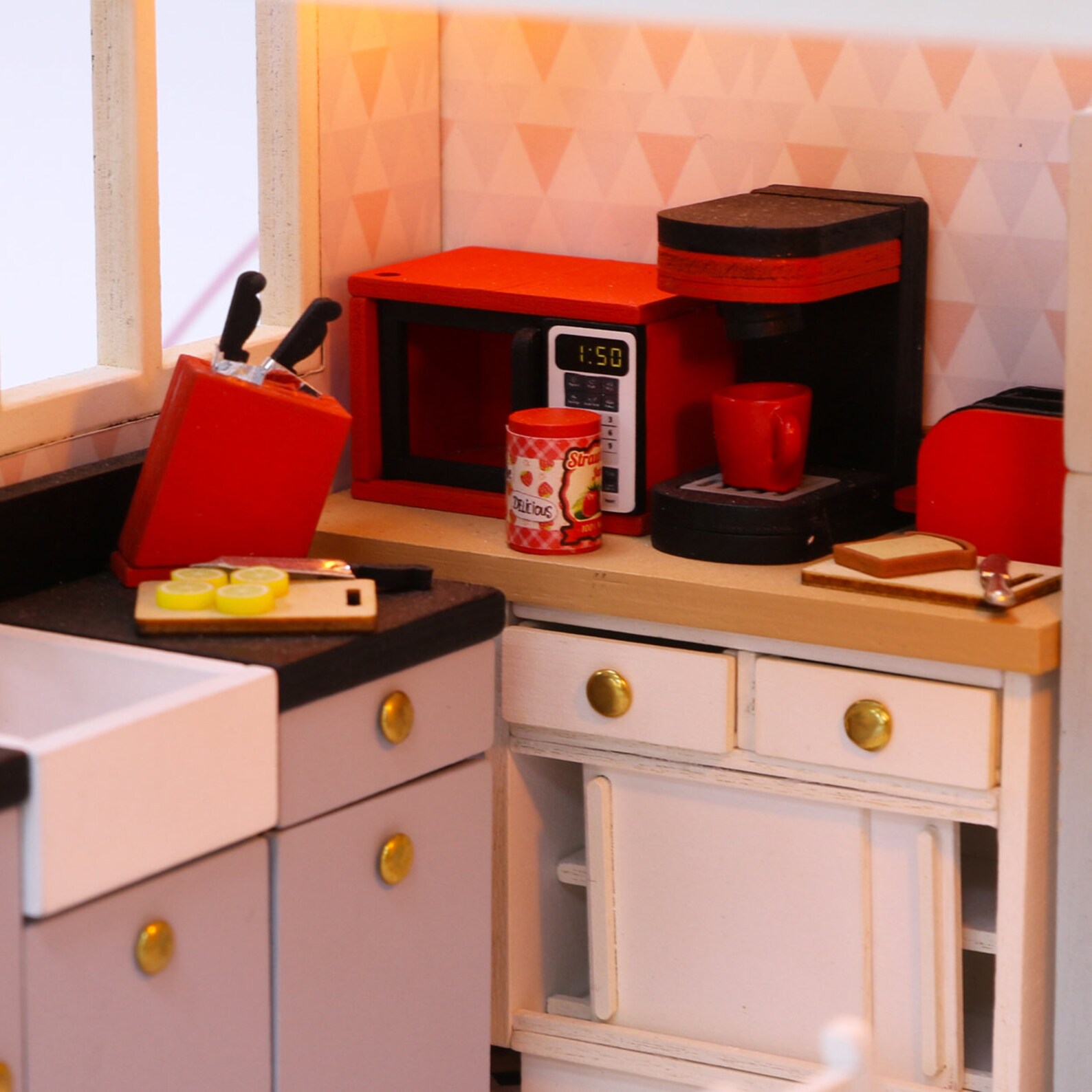 118 Miniature Dollhouse DIY Kit Blue Roof With Skylights Etsy