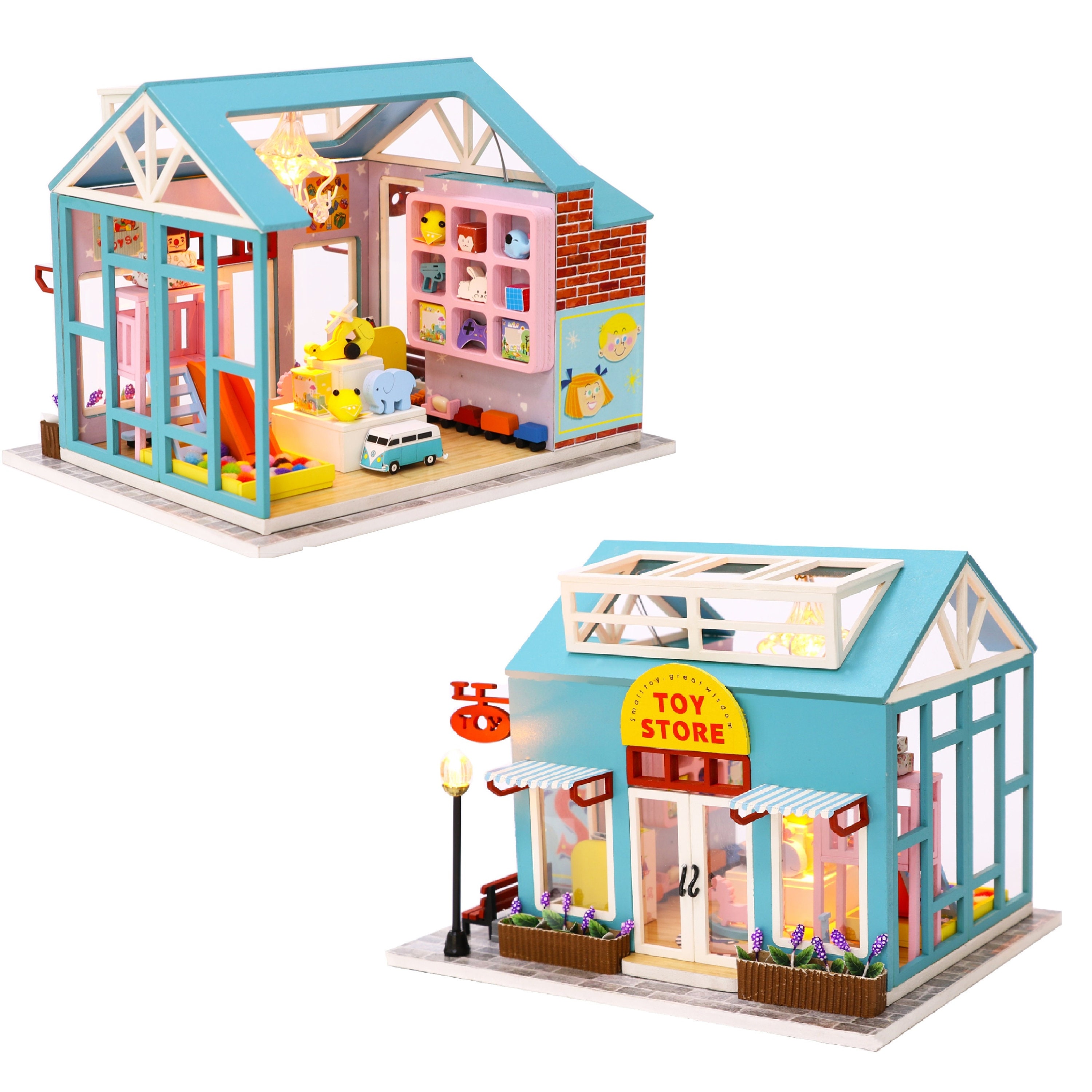 Miniature Popular Building Blocks Box DOLLHOUSE Miniatures 1:12 Scale Toys 