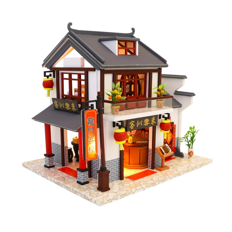 Miniature Dollhouse DIY Kit Ancient Chinese Restaurant Etsy