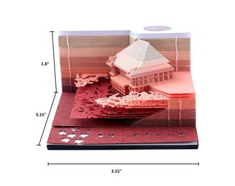 3D Art Memo Pad – Japanese Kiyomizu Temple - Etsy