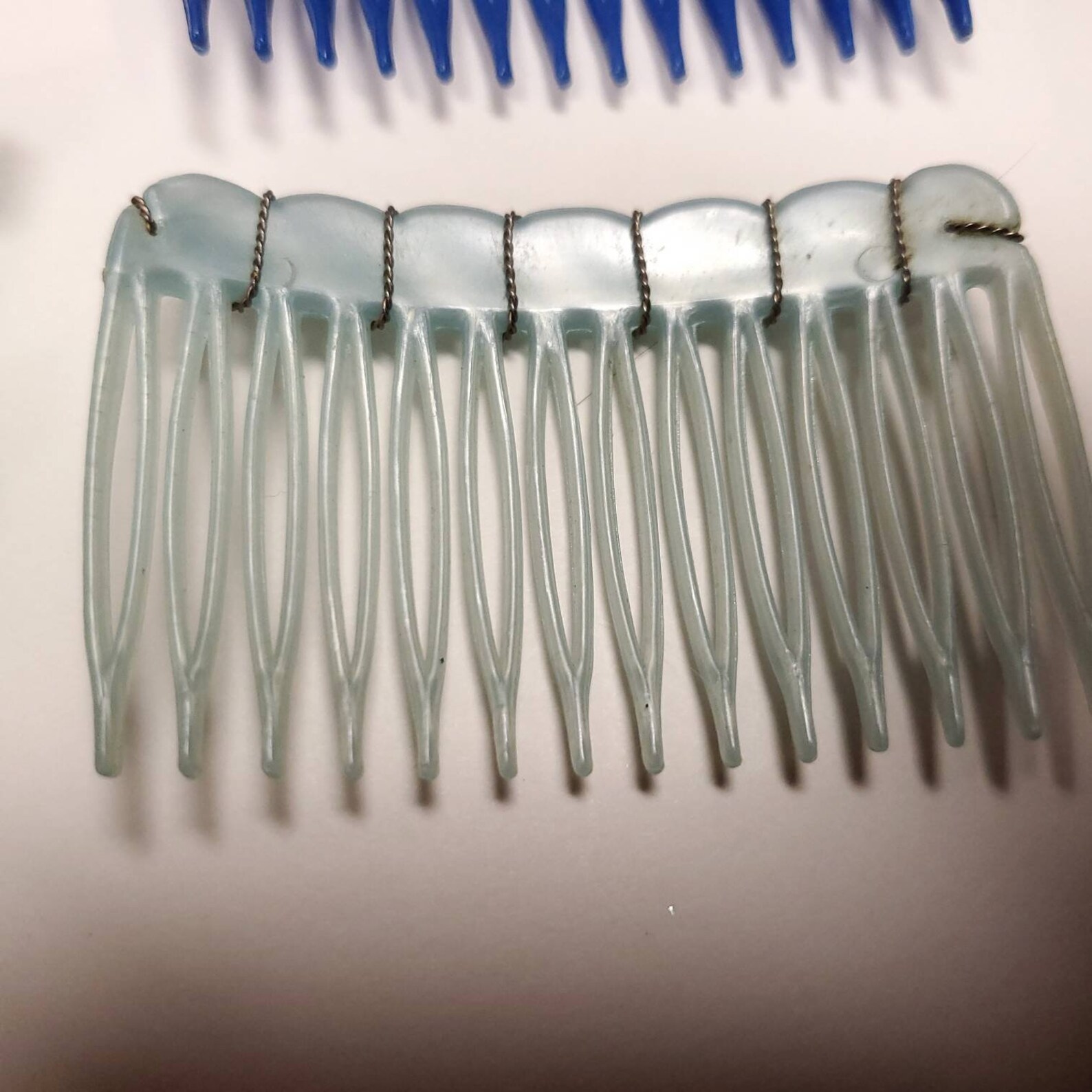 Vintage Lot of 10 Decorative Plastic Hair Clips 1980s Hong Kong Goody