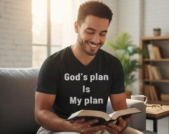 Christian Faith V-Neck Tee - God's Plan Is My Plan