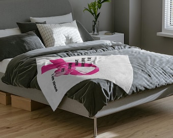 Breast Cancer Survivor-deken – Pink Ribbon Warrior-comfortdeken