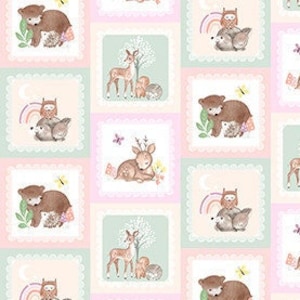 Woodland Wonder in Pink  by 3 Wishes Fabrics,  &quot;Framed Friends&quot;