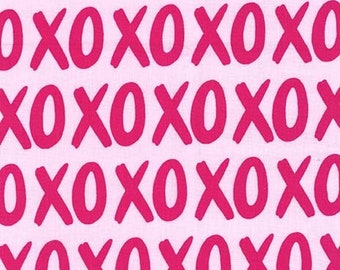 Glam Girls-kollektioner, XOXO på rosa, kärlekskramar och kyssar, av Michael Miller, SISTA 37 tum