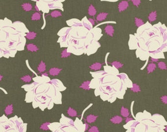 New  Heather Bailey's Lottie Da, Vintage Rose in Charcoal, yard