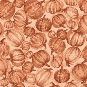 NEW Happy Harvest , &quot;Pumpkin Tonal&quot;  from 3 Wishes Fabric.  100% cotton