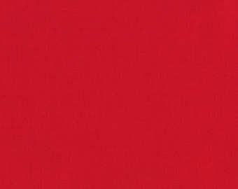 Robert Kaufman Kona Cotton in  Red, yard