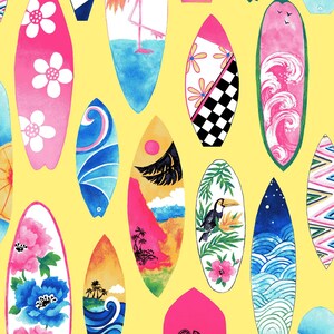 Surfside &quot;Tablas de surf&quot; en amarillo de Freckle + Lollie, - 100% algodón
