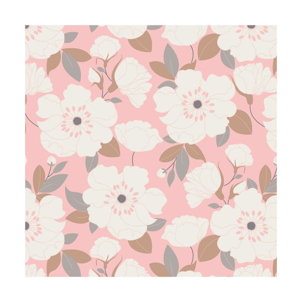 NEW from Camelot Fabrics, With Love Collection, Petals in blush Pink, yard