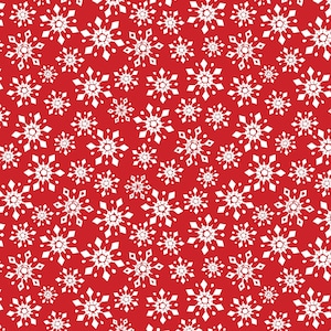 Weihnachten Pals von Quilter Palette, Schneeflocken auf rot, Hof