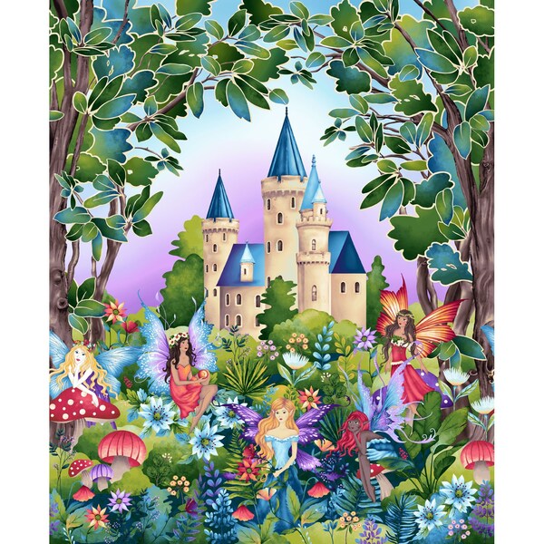 Fairy Tale Forest PANEL  from Henry Glass Fabrics