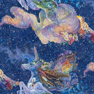 Celestial Journey Unicorn  by 3 Wishes Fabrics, Unicorns yard