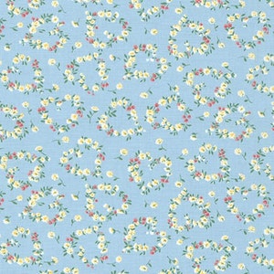 Sevenberry,  Petite Fleurs in Blue,  Robert Kaufman fabrics, yard
