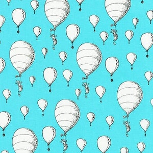 Oh the Places you&#39;ll go 2, Dr.Seuss, Hot Air Balloons on Aqua, yard
