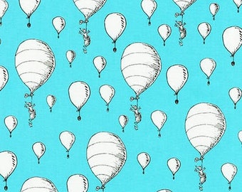Oh the Places you&#39;ll go 2, Dr.Seuss, Hot Air Balloons on Aqua, yard