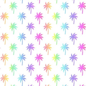 Surfside &quot;Palm Trees&quot;  by Freckle + Lollie,  -  100% cotton, LAST 33 Inches