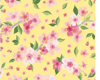Orchard Main on Lemon Yellow von Riley Blake Designs, 100% Baumwolle, Gelb geblümt