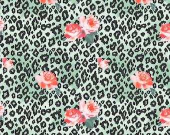 Mylah's Garden - Leopard Floral, Digital print, from Clothworks