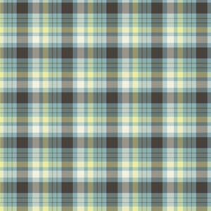 Easter Collection, &quot;Plaid BLUE &quot; Digital Print, by Dandelion Fabrics - 100% cotton