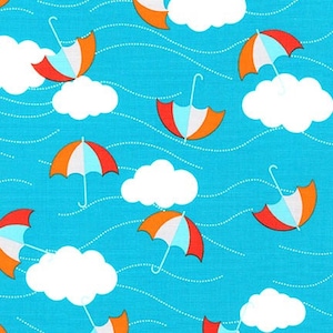 Whatever the Weather by Lisa  Tilse, Blue Umbrellas, Yard