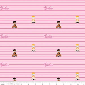 Barbie™ World Barbie Stripe Pink - from Riley Blake Designs,  100% cotton