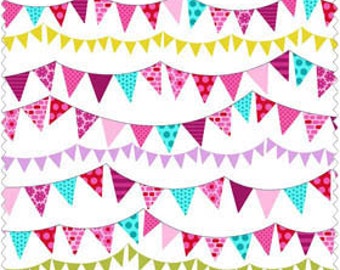 Um die Stadt Pink Bunting Flaggen, von Studio e, Meter