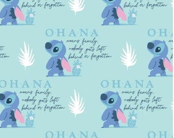 Camelot, STITCH Ohana Collection, Ohana means Family, in blue