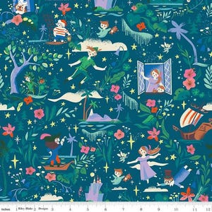 Forever Neverland - Main Night- Peter pan - from Riley Blake Designs,  100% cotton