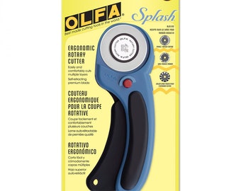 Ergonomic Rotary Cutter, OLFA 45mm in Pacific Blue