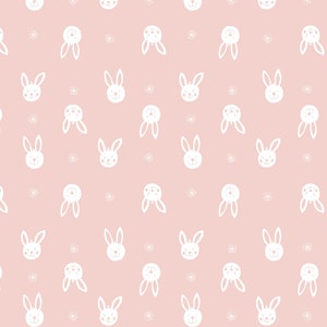 Bunny Garden from Lewis & Irene LTD, Leo Bunnies on pink, yard