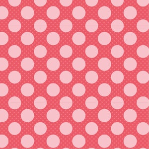 POPPY cotton, Dots & Posies  - &quot;Dots on Dots&quot; in blush Pink, 100% Cotton Fabric, Yard