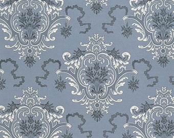 Verna Mosquera&#39;s &quot;Candelabra&quot; collection, Eerie Toile in Crow silver Gray, yard