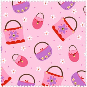 NUEVO Henry Glass, Girly Girl, carteras y bolsos en rosa, media yarda