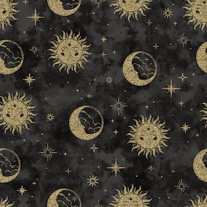 The Sun, The Moon, & the Stars by In the Beginning Fabrics, Digital Print