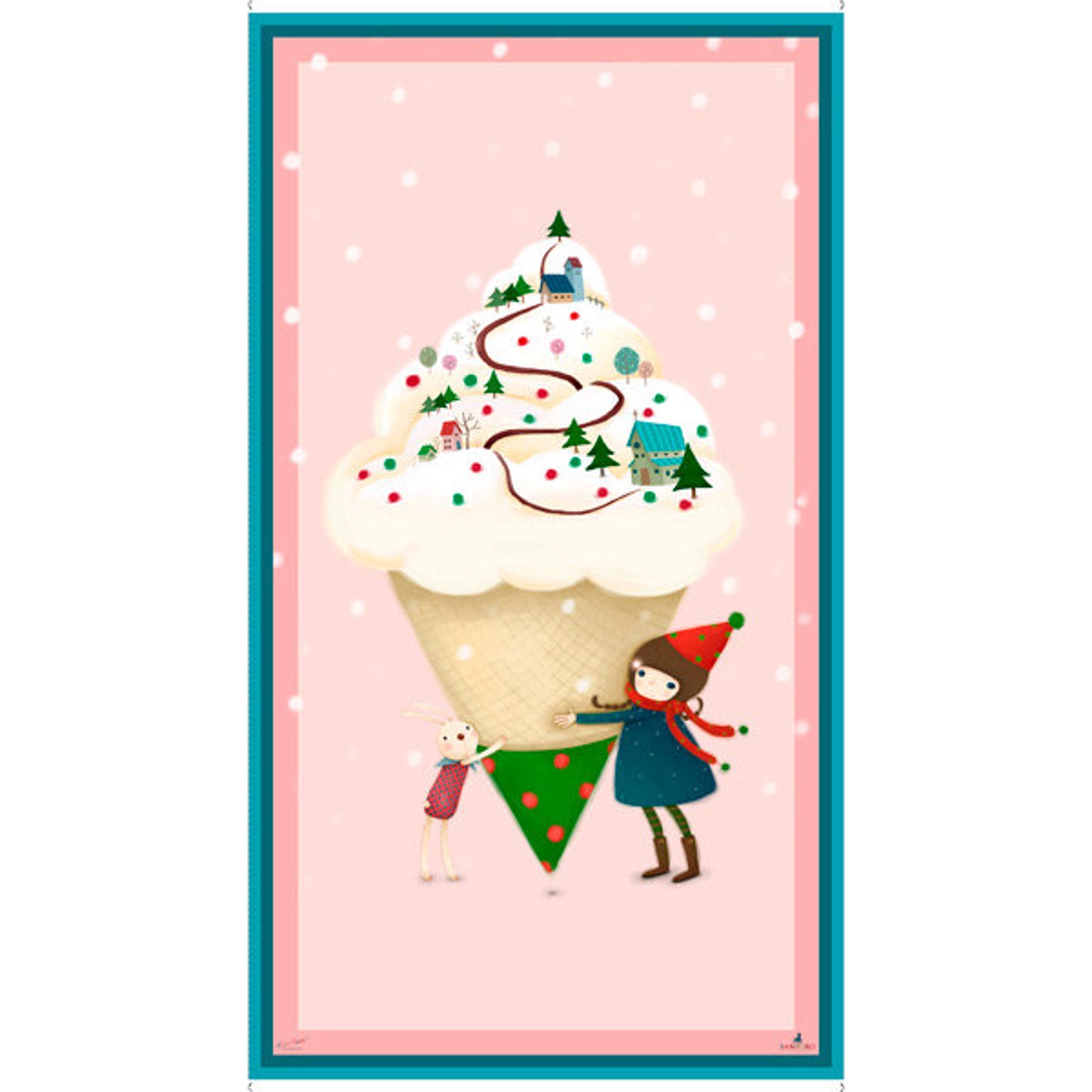 Santoro Kori Kumi Warm Wishes collection Snowmen on Aqua Etsy