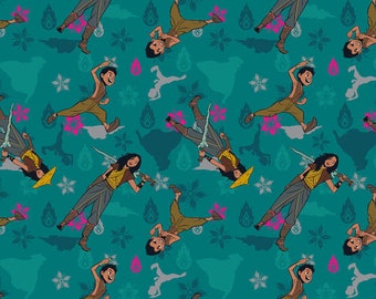 Disney Digital Raya And The Last Dragon,  Characters on Teal, yard