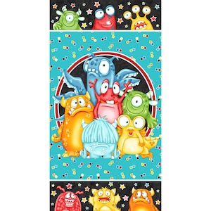 Monster&#39;ocity  Collection, &quot;Monster&#39;ocity- GLOW in the DARK&quot; Panel, from Henry Glass Fabrics