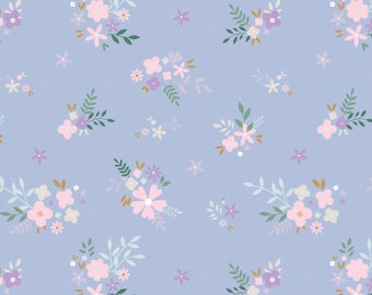 From Camelot Fabrics, Soft Floral - Periwinkle. COTTON FLANNEL