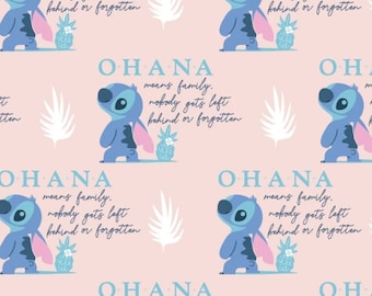 Camelot, STITCH Ohana Collection, Ohana means Family, in pink