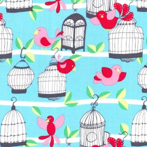 Michael Miller Fabrics, Fly Away in Robin Blue, 1 yard