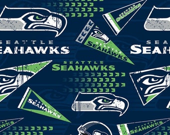 Seattle Seahawks  100% cotton, 60" wide  - by the yard